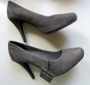 Szpilki PEPE JEANS szary zamsz NOWE r. 39