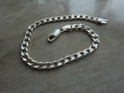 OKAZJA! Gruba bransoletka typu pancerka męska srebro 925 9,5 g NOWA