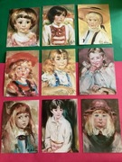 3266-3283. M.ADAMCZYK - POCZTÓWKI - „ PORTRETY DZIECI ” - 18 szt