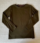Tommy hilfiger bluzka longsleve modna khaki 140/152