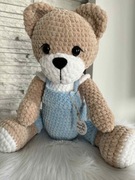 Miś handmade szydełkowy DOSTĘPNY OD RĘKI 