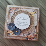 Kartka na 40, 50, 60, 70, 80 urodziny w pudełeczku