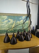 NOWY żyrandol loft / industrial – 7 zwisów – E27 – komplet okablowania