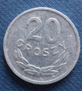 Moneta 20 groszy 1975 Al 