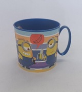 Kubek plastikowy niebieski granatowy nowy Minionki z uchwytem uchem 250ml