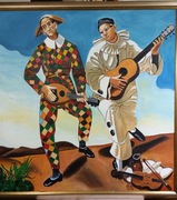 Obraz olejny kopia Andre Derain"Arlekin i Pierrot"