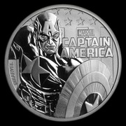 Tuvalu 1$ Captain America 2019 1 Oz Ag.999