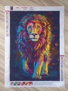 Gotowy obraz Diamond painting 30x40cm lew