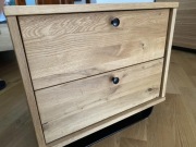 Woodica szafka nocna dębowa Steel 02 2s - lite drewno dąb