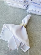 NOWE 100 sztuk serwety materiałowe - białe WESELA, KOMUNIA IMPREZY 