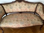 Zabytkowy komplet salonowy styl Ludwik XV Sofa,2 fotele,2 krzesła,stolik