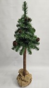 Choinka sztuczna na pniu, Sosna Zielona z szyszkami wys. 120 cm