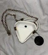 Mała biała torebka glamour