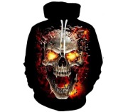 Czacha bluza z kapturem  r. XL Gothic Skull Punk halloween 