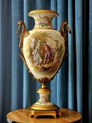 Waza amfora w stylu Sevres okuta w brązie 1870 r 80 cm