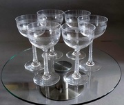 Art Deco zestaw kieliszków do napojów alkoholowych