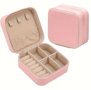 Małe podróżne pudełeczko na biżuterię na zamek szkatułka