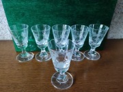 1955 karczmiaki stare vintage kieliszki szlifowane kryształowe