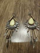 Kolczyki bambusowe etno vintage Peruvian style 