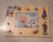 Puzzle drewniane, z uchwytami, Kraina lodu, ELSA, ANNA, playme