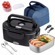 LUNCHBOX ELEKTRYCZNY 12V/24V/220V SZYBKIE NAGRZEWANIE STAL NIERDZEWNA 1.5L
