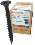 Wkręty do płyt g-k 3,5x25mm 1000 sztuk, mocowanie do drewna