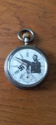 Srebrny szwajcarski zegarek kieszonkowy z HITLEREM