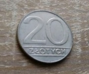 Stara moneta Polska 20 zł 1989 rok PRL 