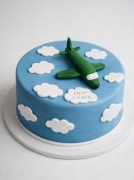 Zestaw na tort z masy cukrowej,  samolot z masy cukrowej 