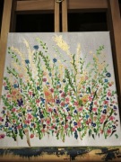 Ręcznie malowany obraz akrylowy Letnia łąka 20x20 cm