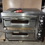 Piec do pizzy dwukomorowy, elektryczny EDOARDO profinox oszczędny