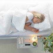 Taca na nocną szafkę z klipsem na łóżko piętrowe, półka stołowa ABS 