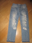 GUESS JEANSY VINTAGE Z PEREŁKAMI