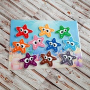 Nauka kolorów. Układanka na rzepy Montessori. Zabawka edukacyjna. 