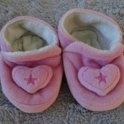  buciki paputki welurowe dla niemowlaka 11 cm