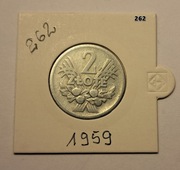 2 zł jagody, kłosy z PRL z 1959 roku  piękna moneta  nr.262