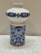 Wazon Unterweissbach Made in GDR – Porcelana Kobaltowa Vintage 17cm