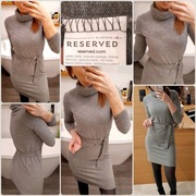 Reserved dzianinowa sukienka z golfem r. 36