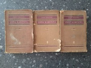 Lew Tołstoj Anna Karenina tomy 1-3 1952r