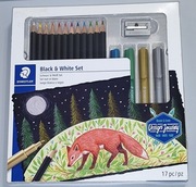 Zestaw Piśmienniczy Steadtler Black & White 17 Elementów Nowy [2]