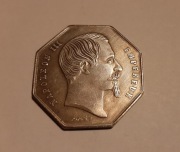 Moneta pamiątkową ośmiokątkątna Napoleon III.
