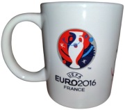 Kubek piłka nożna UEFA EURO 2016 - FRANCE - licencjonowany - pudełko- NOWY 