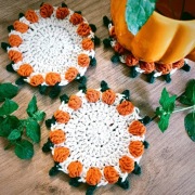 Podkładki pod kubek w dynie, jesienne hamdmade