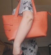 Tod's torebka shopperka skórzana pomarańczowa orange skóra naturalna okazja