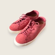 Skórzane damskie buty trampki Lacoste ciemny róż ceglane 40