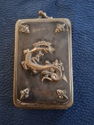 Papierośnica 1850 r. Francja mosiądz podwójnie srebrzony  Unikat. 