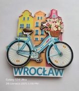 Magnes na lodówkę drewniany WROCŁAW Rower kamienice Dolny Śląsk(22)