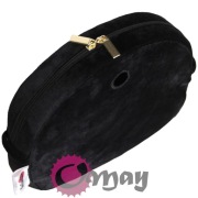 Organizer Obag MOON LIGHT czarny – welur Złoto 2 kieszenie | OMAY Handmade