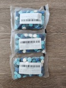 Lak wosk do stempli lakowania kwiatki niebieski biały 300 szt. 