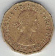 Wielka Brytania 3 pence pensy 1960 - 21,6 mm - nr 2